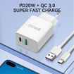 Picture of BWOO EU PLUG PD 20W+QC 3.0 TYPE C AND TYPE A